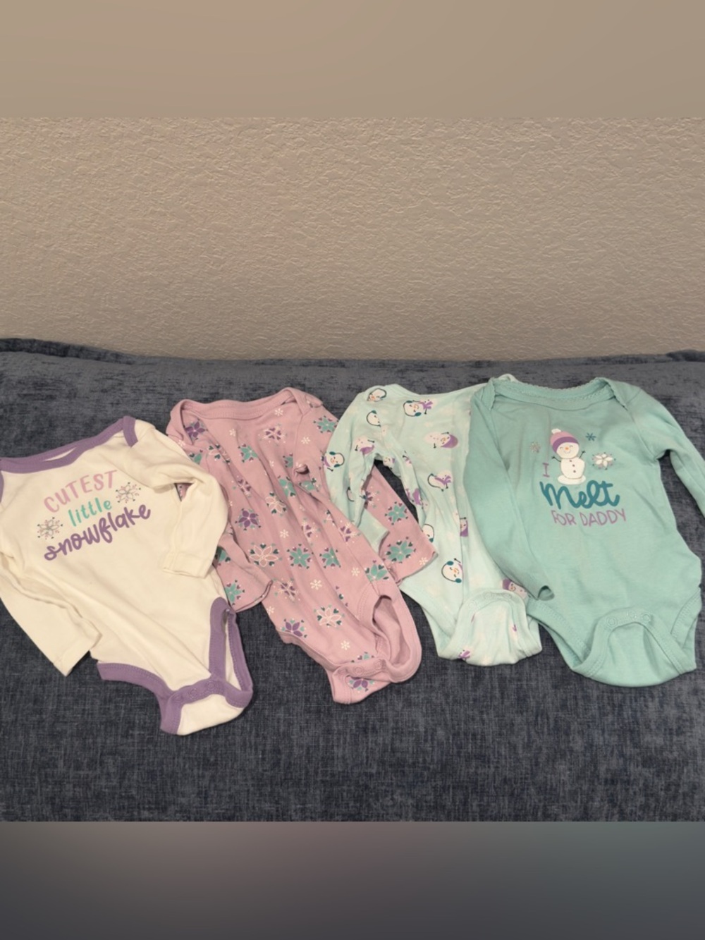4 pack long sleeved onesies